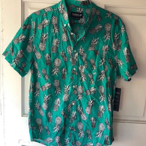 Trunks Surf and Swim CO. Pineapple Print Shirt S - Picture 6 of 8